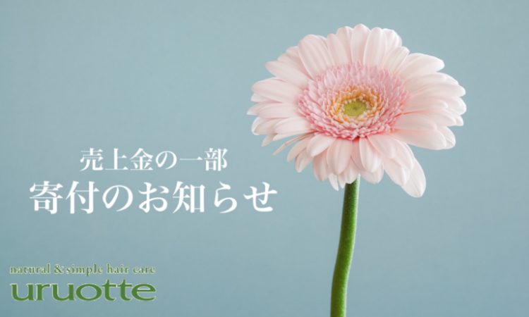 売上金の一部を寄付いたしました